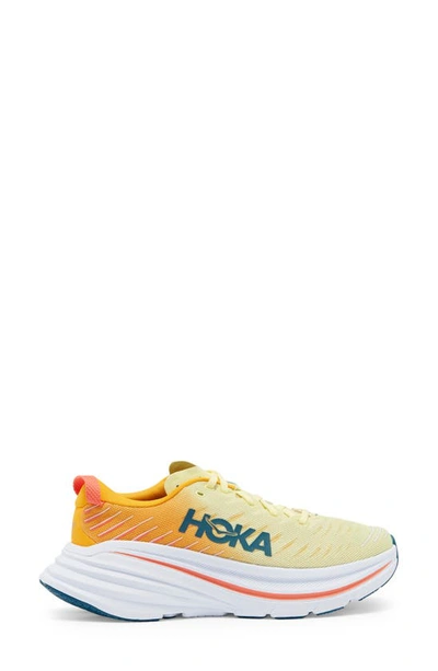 Hoka Bondi X Running Shoe In Yellow Pear / Radiant Yellow