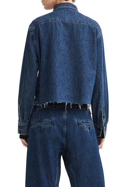 Shop Rag & Bone Maxine Crop Denim Shirt In Ari