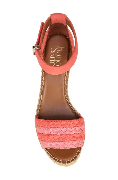 Shop Franco Sarto Clemens Espadrille Wedge Sandal In Orange