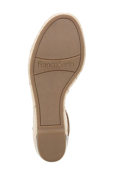 Shop Franco Sarto Clemens Espadrille Wedge Sandal In Tan Black Calf Hair