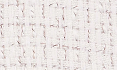 Shop Lost + Wander Louise Long Sleeve Tweed Minidress In Off-white-multi