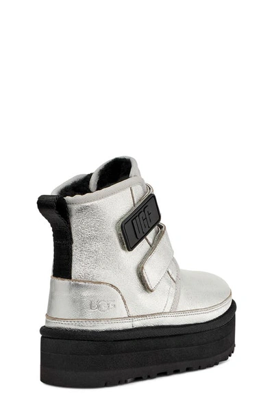 Shop Ugg Kids' Neumel Platform Water Resistant Boot In Silver Metallic