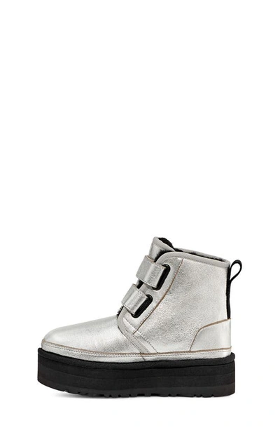 Ugg (r) Kids' Neumel Platform Water Resistant Boot In Silver Metallic