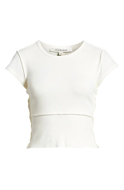 Shop Slvrlake Re-worked Cotton T-shirt In Natural White
