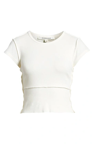 Slvrlake Re-worked Fitted Tee In Natural White