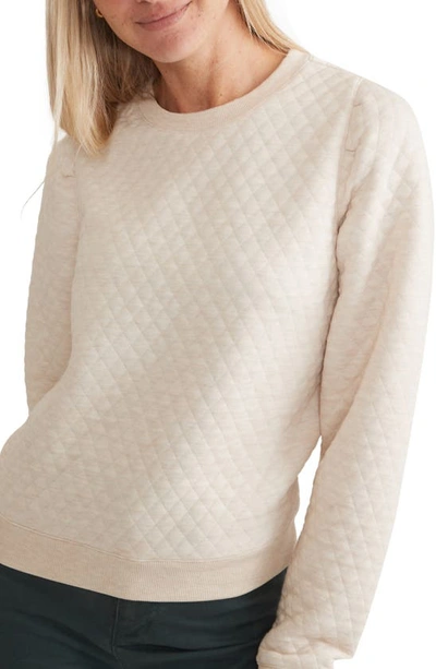 Shop Marine Layer Corbet Quilted Sweatshirt In Oatmeal
