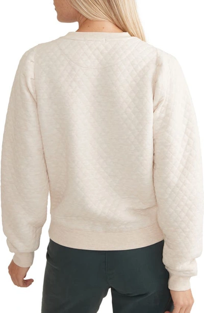 Shop Marine Layer Corbet Quilted Sweatshirt In Oatmeal