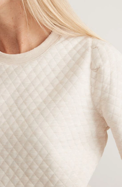 Shop Marine Layer Corbet Quilted Sweatshirt In Oatmeal