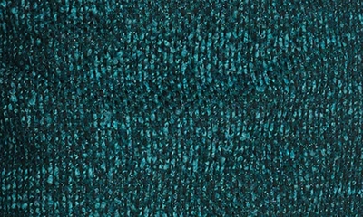 St John Jewel-button Metallic Italian Slub Tweed Sleeveless Dress In Dark Teal/ Black Multi