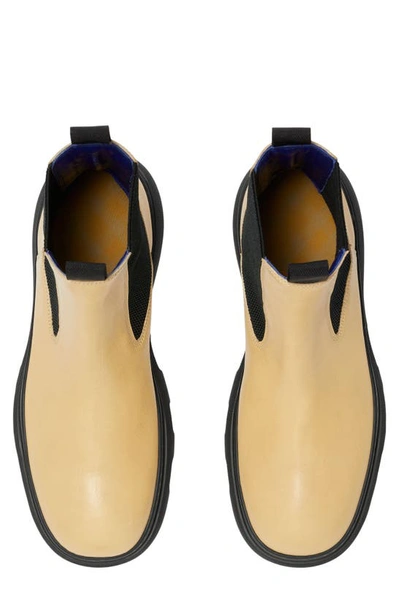 Burberry Gabriel Creeper Chelsea Boot In Custard