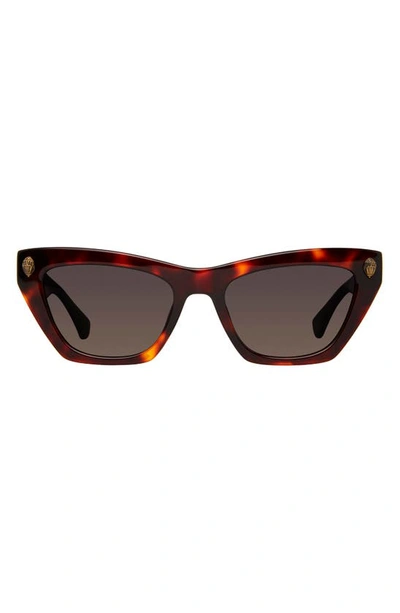 Shop Kurt Geiger 51mm Cat Eye Sunglasses In Havana/ Brown Gradient