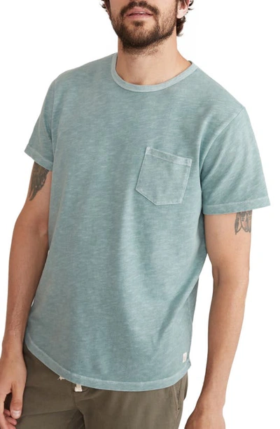 Shop Marine Layer Heavy Slub Pocket T-shirt In Slate