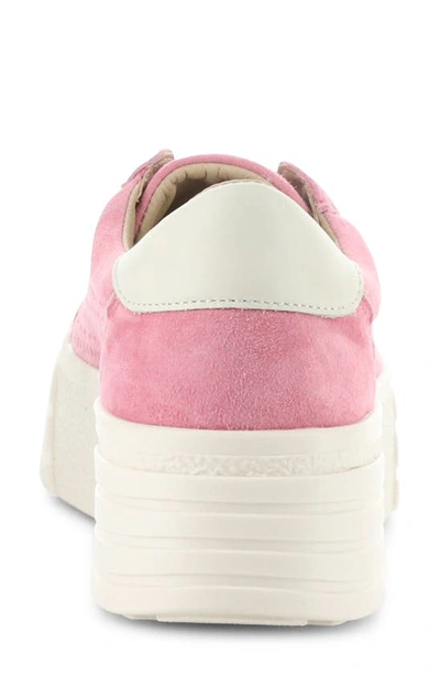 Shop Bos. & Co. Lotta Platform Sneaker In Pink Rose/ Marfil