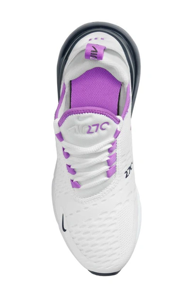 Shop Nike Kids' Air Max 270 Sneaker In White/ Fuchsia/ Dark Obsidian