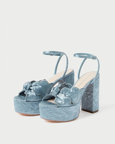 Shop Loeffler Randall Isabel Blue Quilted Platform Sandal