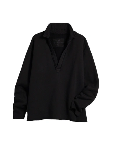 Shop Frank And Eileen Patrick Popover Henley In Black