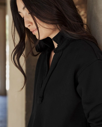 Shop Frank And Eileen Patrick Popover Henley In Black
