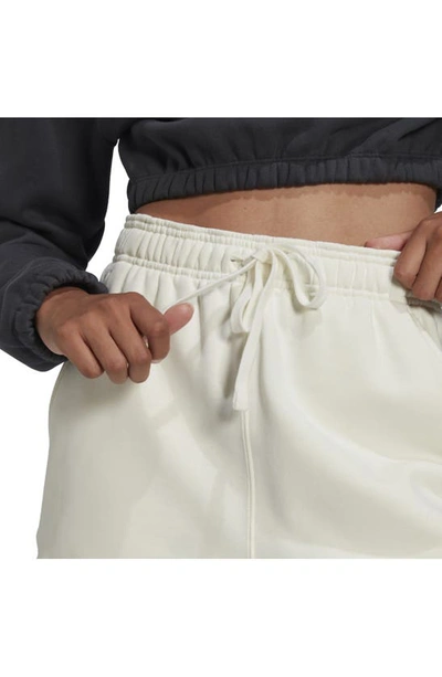 Shop Adidas Sportswear High Waist Sweat Shorts In Off White