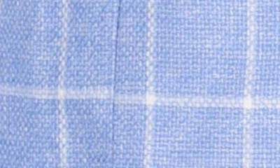 Shop Tailorbyrd Blue Windowpane Notch Lapel Linen Blend Sport Coat In French Blue