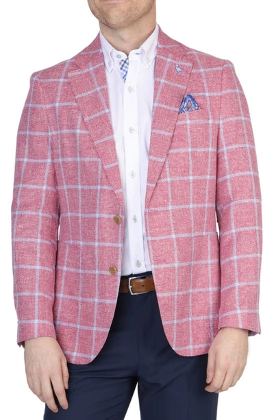 Shop Tailorbyrd Nantucket Red Windowpane Texture Yarn Dyed Sport Coat