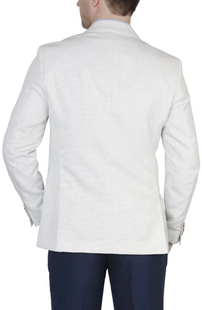 Tailorbyrd White Pin Dot Notch Lapel Sport Coat In Vista White