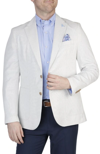 Tailorbyrd White Pin Dot Notch Lapel Sport Coat In Vista White