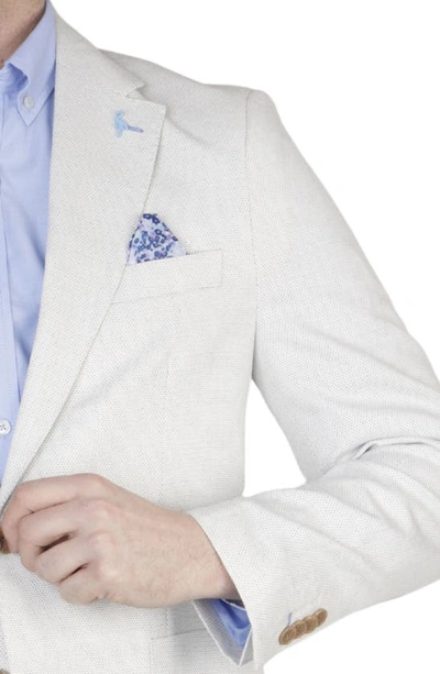 Tailorbyrd White Pin Dot Notch Lapel Sport Coat In Vista White