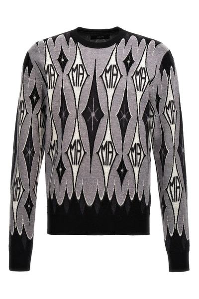 Shop Amiri Men 'argyle Jacquard' Sweater In Multicolor