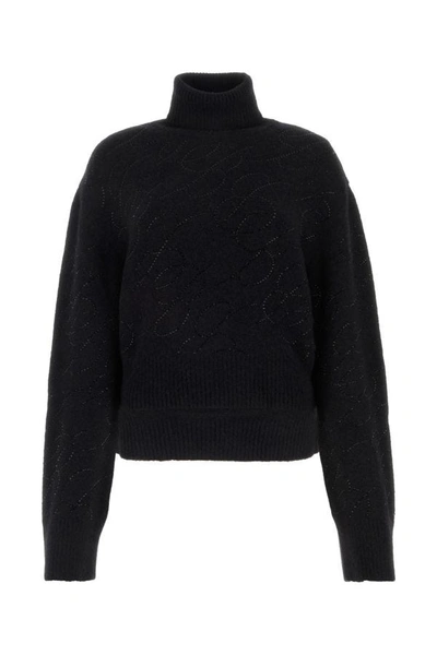 Shop Blumarine Woman Black Alpaca Blend Sweater