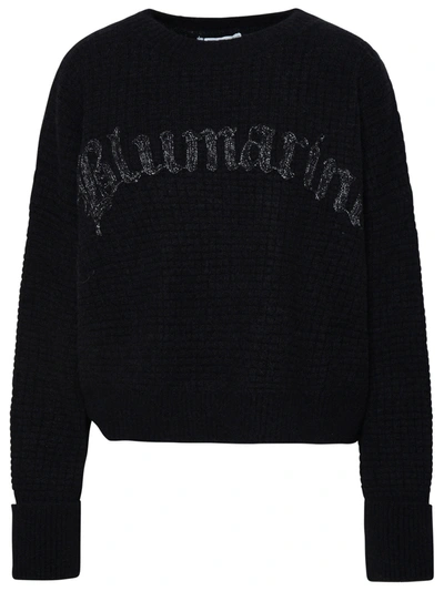 Shop Blumarine Woman  Black Alpaca Blend Sweater