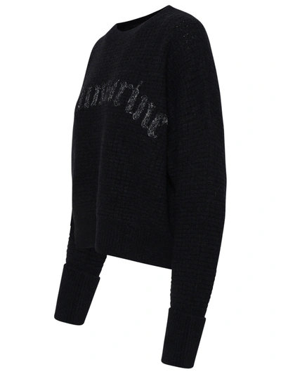 Shop Blumarine Woman  Black Alpaca Blend Sweater