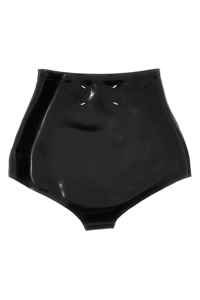 Shop Maison Margiela Women High Waist Latex Briefs In Black