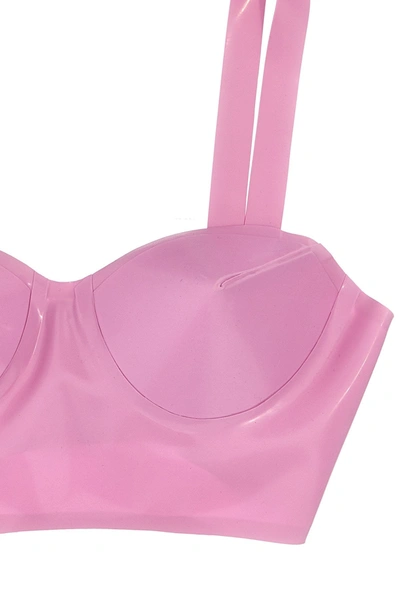 Maison Margiela Women Latex Bra In Pink