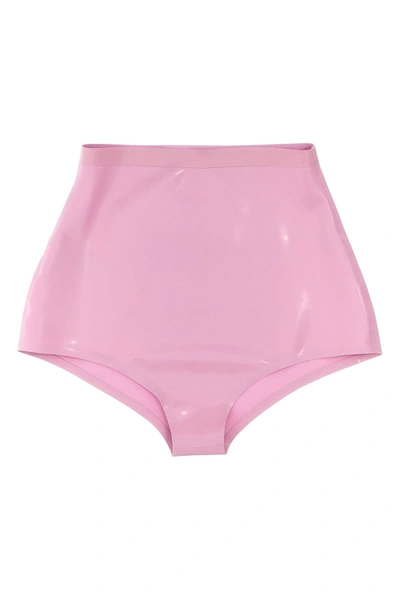 Shop Maison Margiela Women Latex High Waist Briefs In Pink