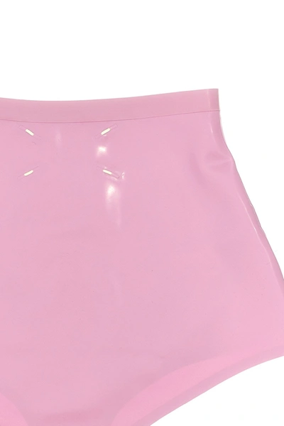 Maison Margiela High Waisted Briefs In Latex In Pink