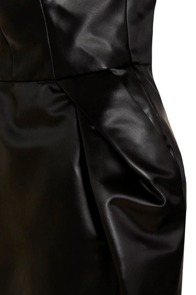 Shop Maison Margiela Women Silky Satin Dress In Black