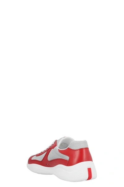 Shop Prada Men 'america's Cup' Sneakers In Red