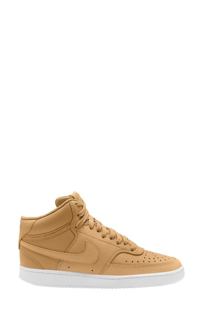 Shop Nike Court Vision Mid Sneaker In Twine/ Twine