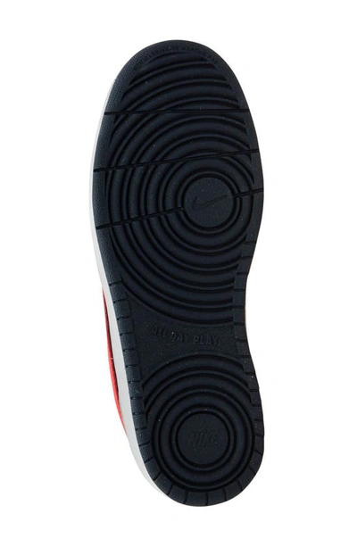 Shop Nike Kids' Court Borough Low Recraft Sneaker In Smoke Grey/ Bright Crimson
