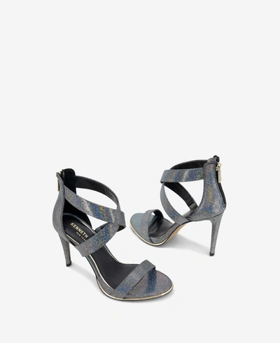 Kenneth Cole Women's Brooke Crisscross Strappy High Heel Sandals In Black,multi Micro