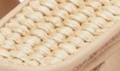 Shop Steve Madden Bigmona Raffia Slingback Platform Sandal In Bone Raffia