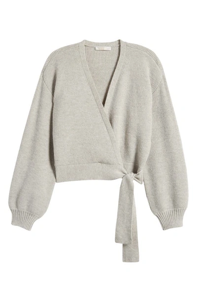 Shop Wayf Sterling Wrap Sweater In Light Grey