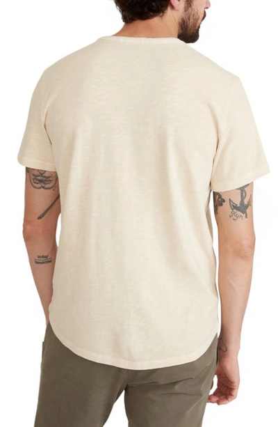 Shop Marine Layer Heavy Slub Pocket T-shirt In Sand