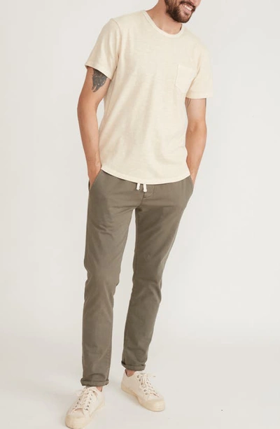 Shop Marine Layer Heavy Slub Pocket T-shirt In Sand