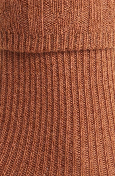 Shop Oroblu Hilda Wool & Cashmere Blend Crew Socks In Caramel