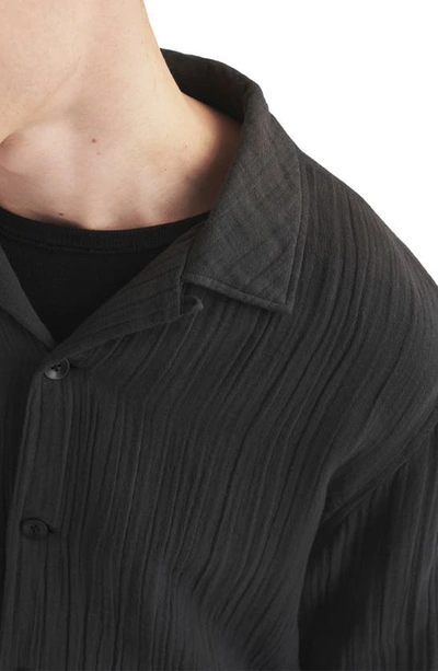 Shop Rag & Bone Avery Resort Gauze Button-up Shirt In Phantom