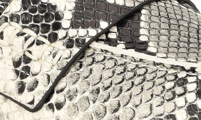 Shop Guess Shatha Loafer In Ivory/ Black Snake Embossed