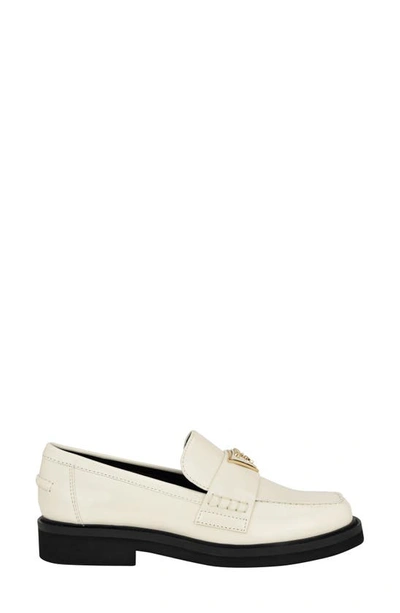 Shop Guess Shatha Loafer In Ivory