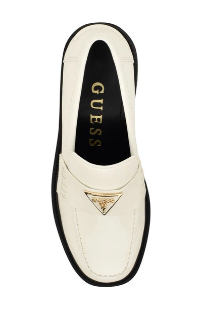 Shop Guess Shatha Loafer In Ivory