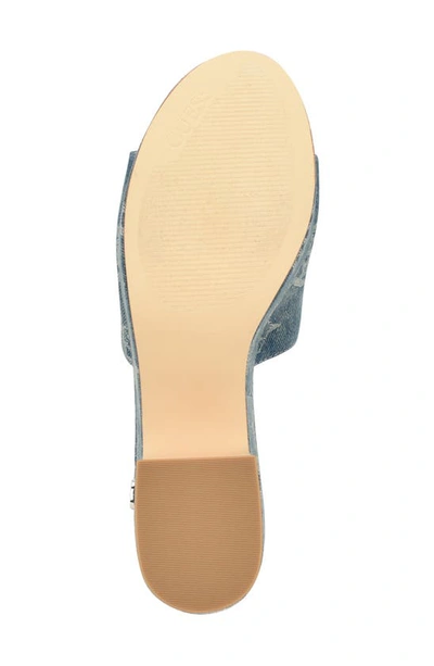 Shop Guess Yapplea Platform Slide Sandal In Medium Blue